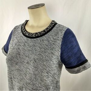 Cute Madewell top. Sequined collar